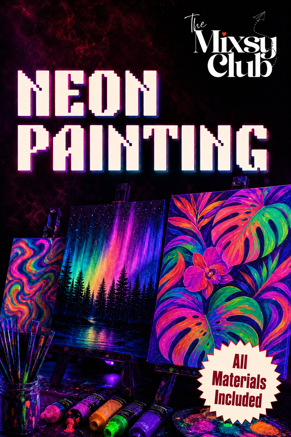 Neon Painting workshop in Powai, Mumbai